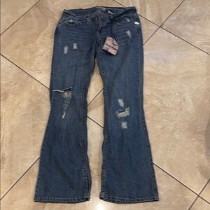 Paris Blues Blue Flare Wide Leg Jeans